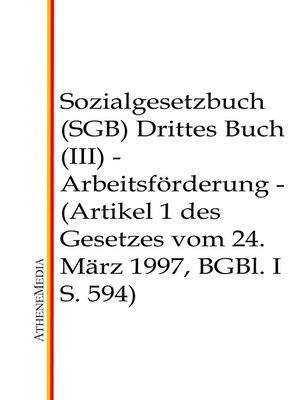 cover image of Sozialgesetzbuch (SGB)--Drittes Buch (III)